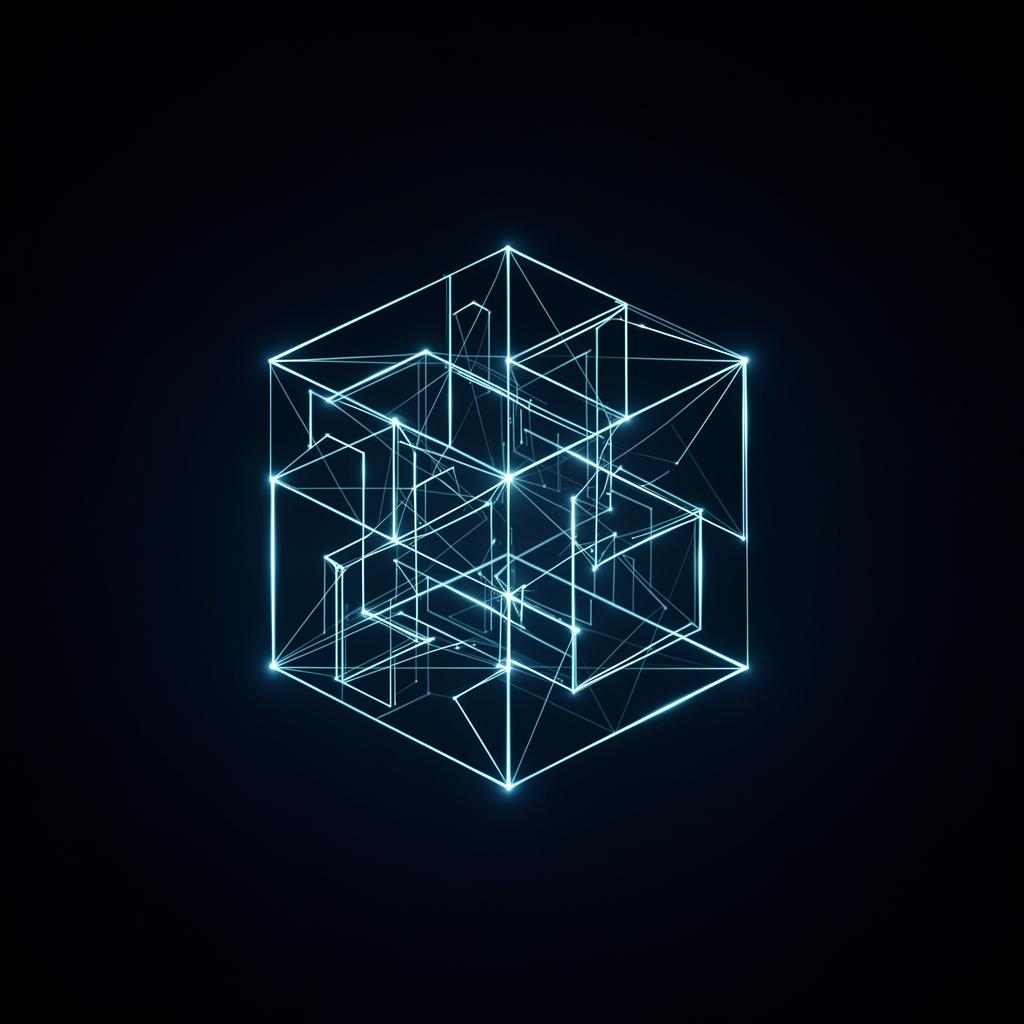 Abstract premium security architecture visualization